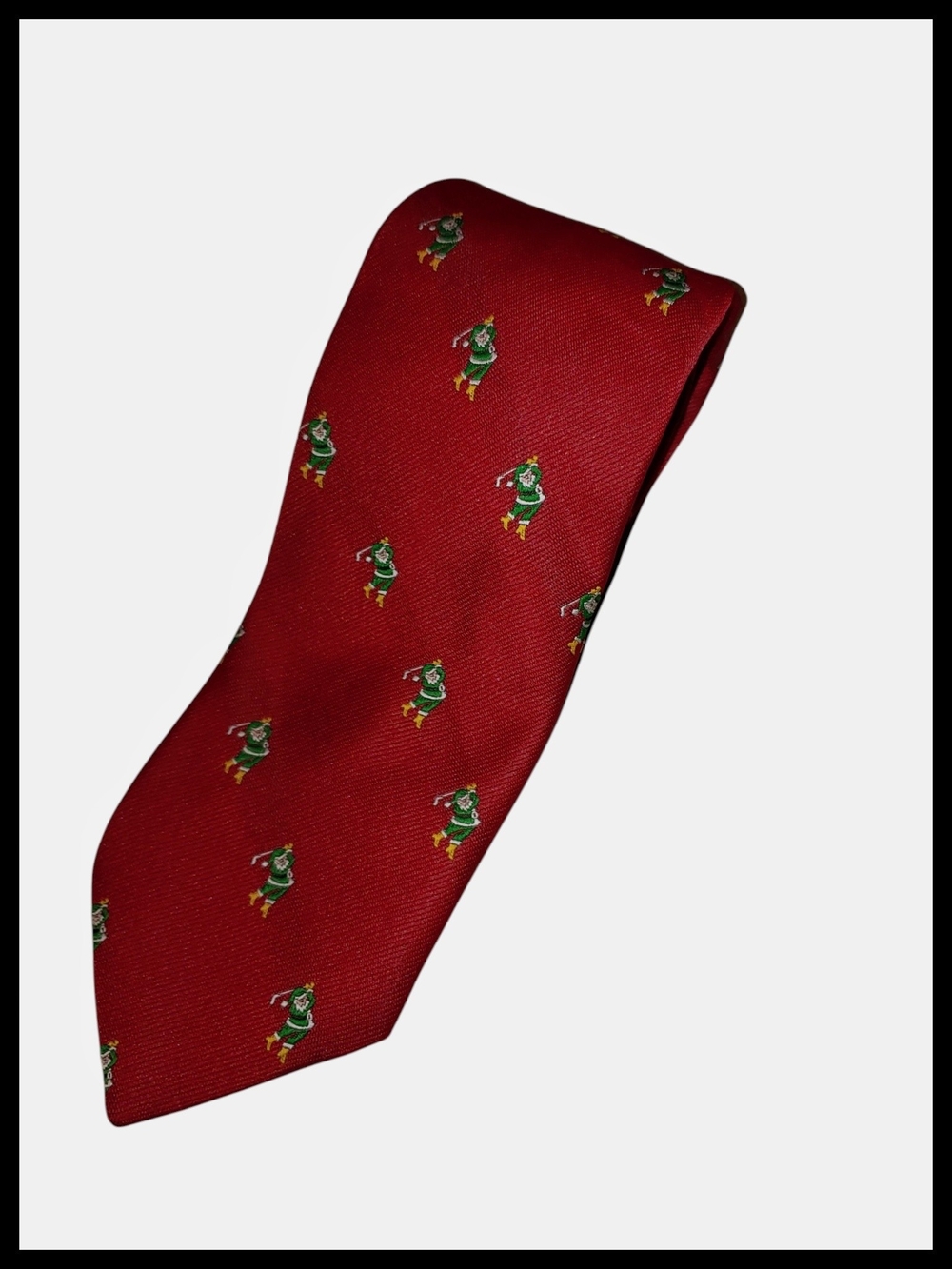Santa Golfing Whimsical Holiday Tie